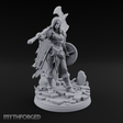 Axe Shouldered Ready Human Barbarian Miniature for Dungeons and Dragons, Pathfinder or other TTRPGs