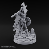 Axe Shouldered Ready Human Barbarian Miniature for Dungeons and Dragons, Pathfinder or other TTRPGs
