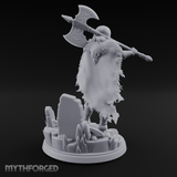 Axe Shouldered Ready Human Barbarian Miniature for Dungeons and Dragons, Pathfinder or other TTRPGs