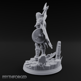 Axe Shouldered Ready Human Barbarian Miniature for Dungeons and Dragons, Pathfinder or other TTRPGs