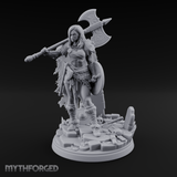 Axe Shouldered Ready Human Barbarian Miniature for Dungeons and Dragons, Pathfinder or other TTRPGs
