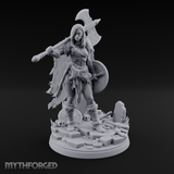 Axe Shouldered Ready Human Barbarian Miniature for Dungeons and Dragons, Pathfinder or other TTRPGs