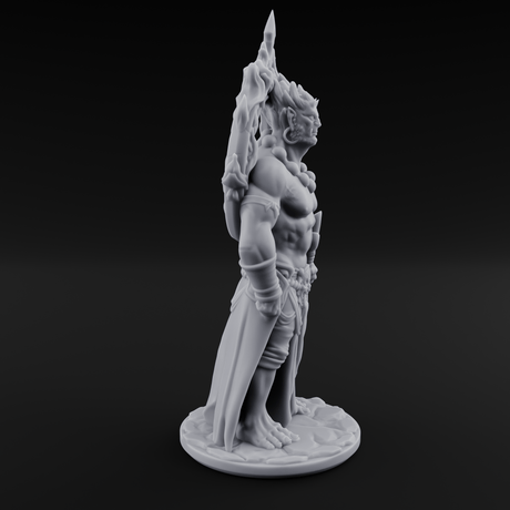 Halo Bearing Demon Asura Miniature for Dungeons and Dragons, Pathfinder or other TTRPGs