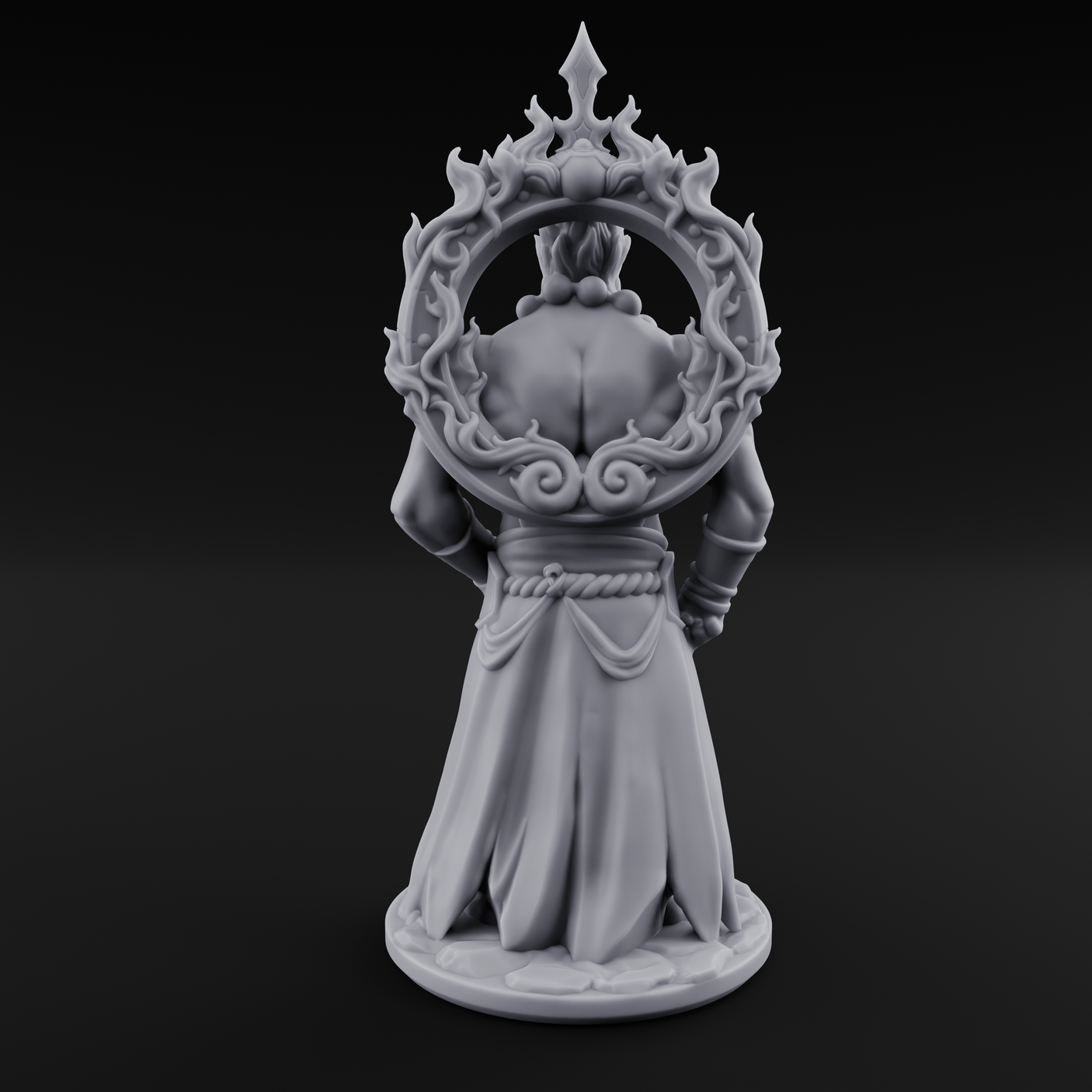 Halo Bearing Demon Asura Miniature for Dungeons and Dragons, Pathfinder or other TTRPGs
