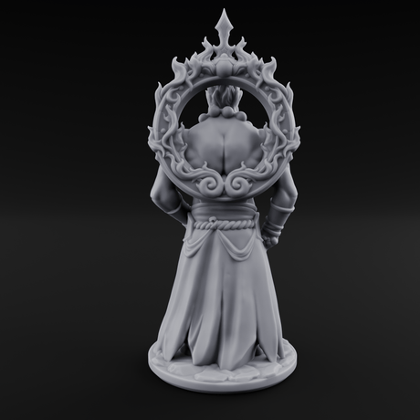 Halo Bearing Demon Asura Miniature for Dungeons and Dragons, Pathfinder or other TTRPGs