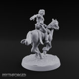 Wind-Swept Galloping Human Rider Miniature for Dungeons and Dragons, Pathfinder or other TTRPGs