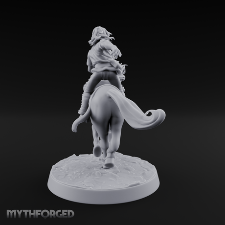 Wind-Swept Galloping Human Rider Miniature for Dungeons and Dragons, Pathfinder or other TTRPGs