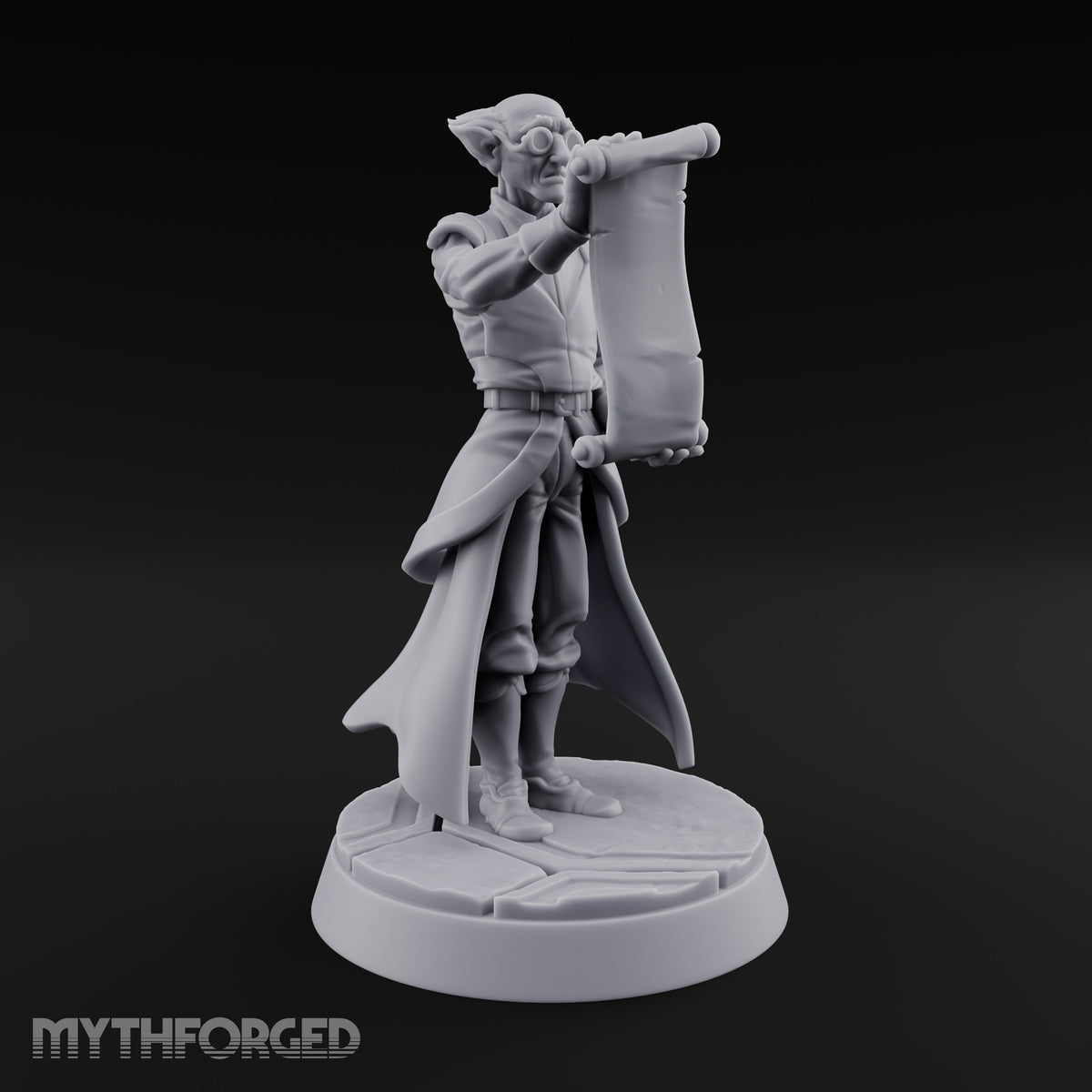 Terms and Conditions Apply Goblin Clerk with Scroll and Goggles