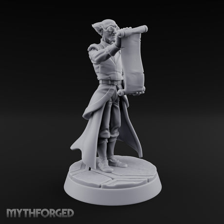 Terms and Conditions Apply Goblin Clerk with Scroll and Goggles
