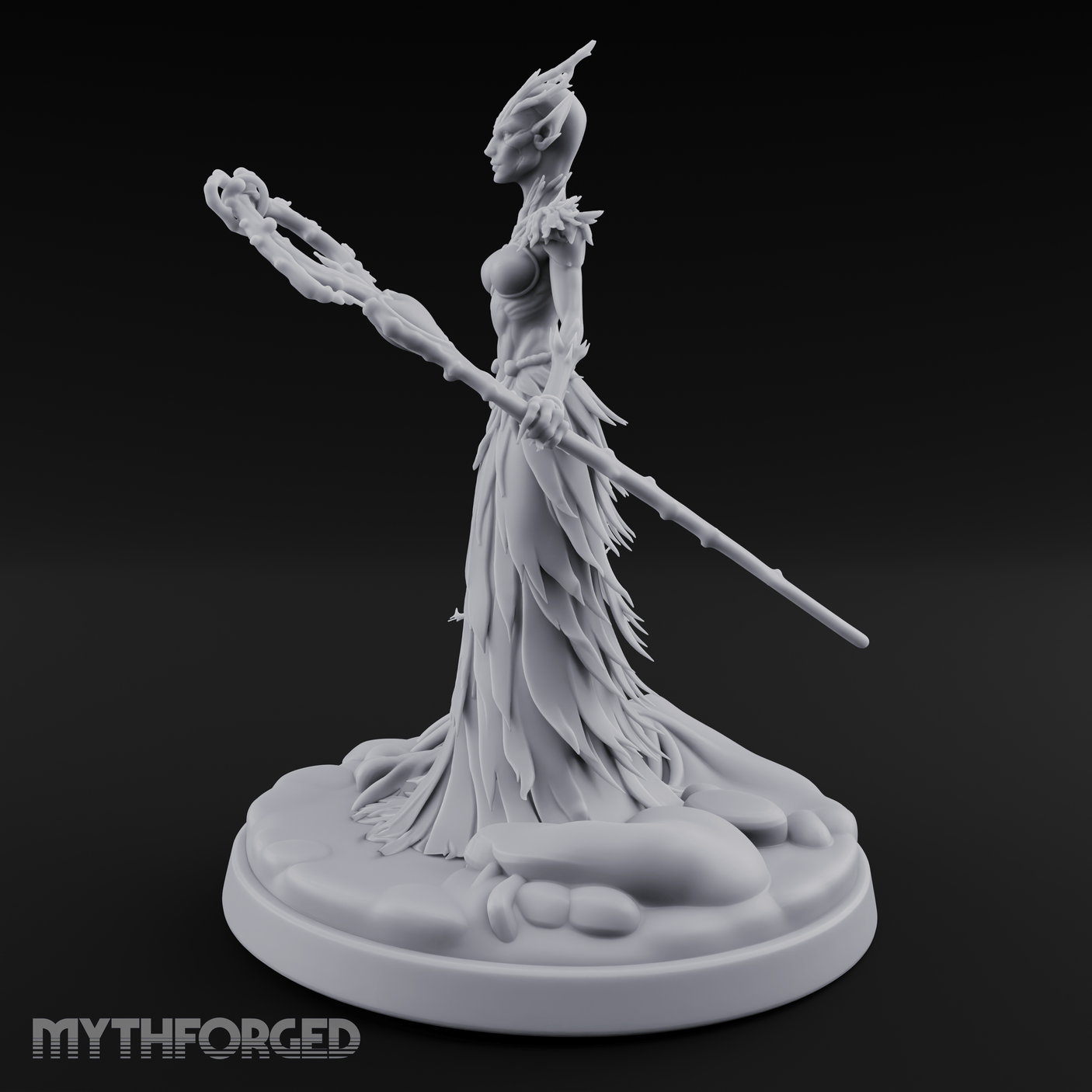 Grasping Nature'S Sceptre Dryad Sorceress Miniature for Dungeons and Dragons, Pathfinder or other TTRPGs