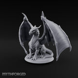 Storm Gathers Beneath Open Wings Adult Dragon
