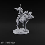 Riding Out Under Northern Lights Elf Elk Rider A