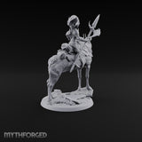 Riding Out Under Northern Lights Elf Elk Riders — B