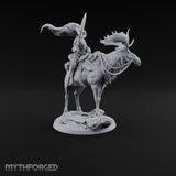 Riding Out Under Northern Lights Elf Elk Rider B