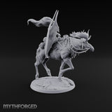 Riding Out Under Northern Lights Elf Elk Riders — C