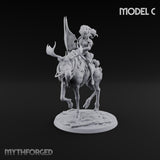 Riding Out Under Northern Lights Elf Elk Riders — C