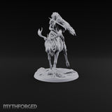 Riding Out Under Northern Lights Elf Elk Rider D