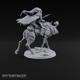 Riding Out Under Northern Lights Elf Elk Rider D