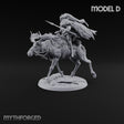 Riding Out Under Northern Lights Elf Elk Rider D