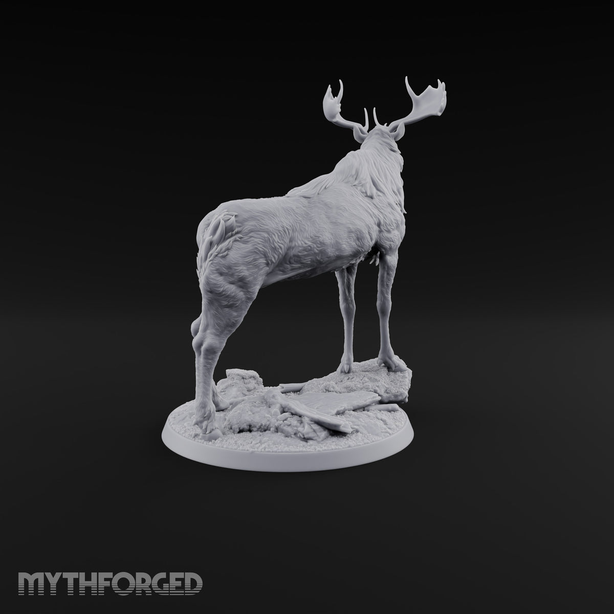 Antlers Up, Snow Underhoof Elk Beast B