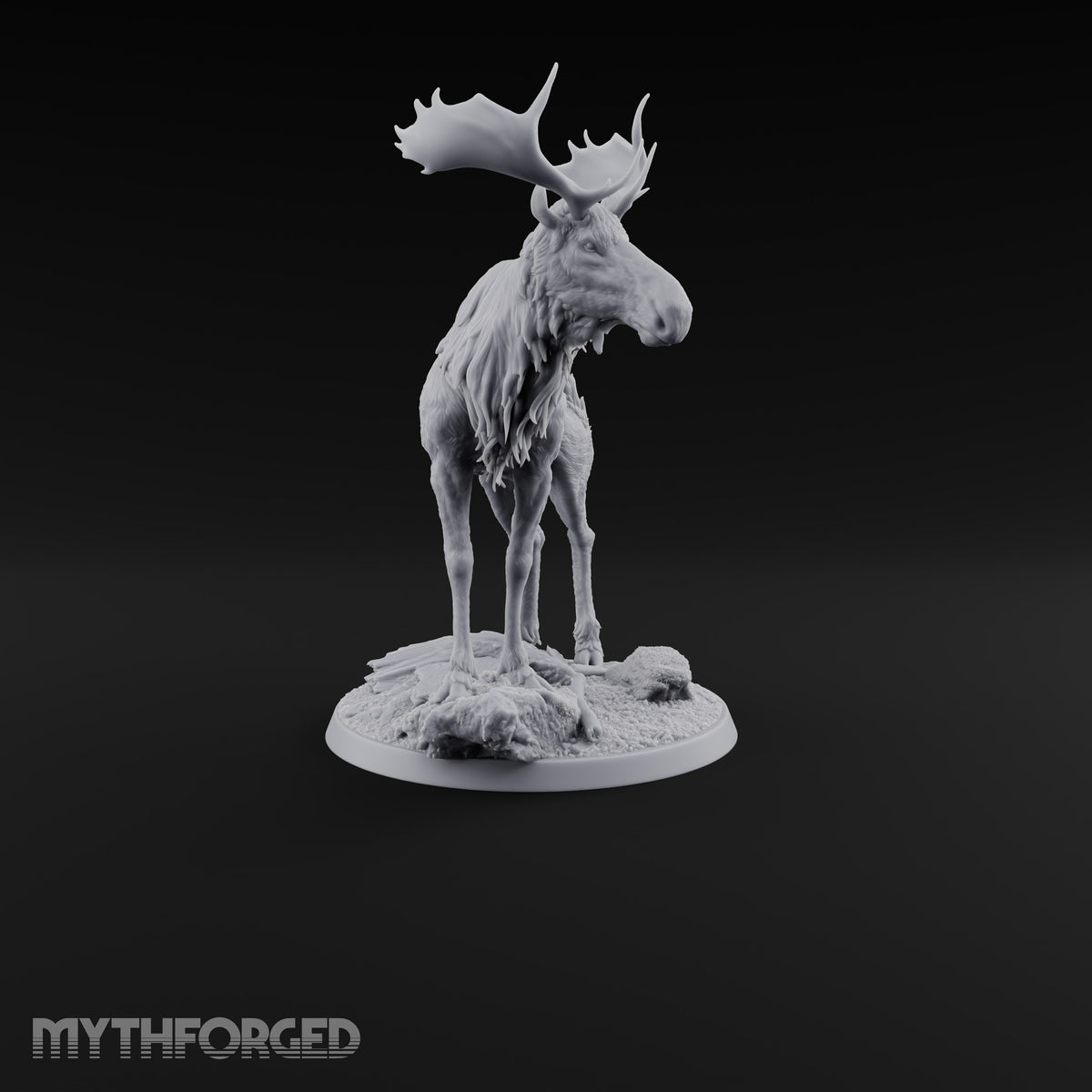 Antlers Up, Snow Underhoof Elk Beast B
