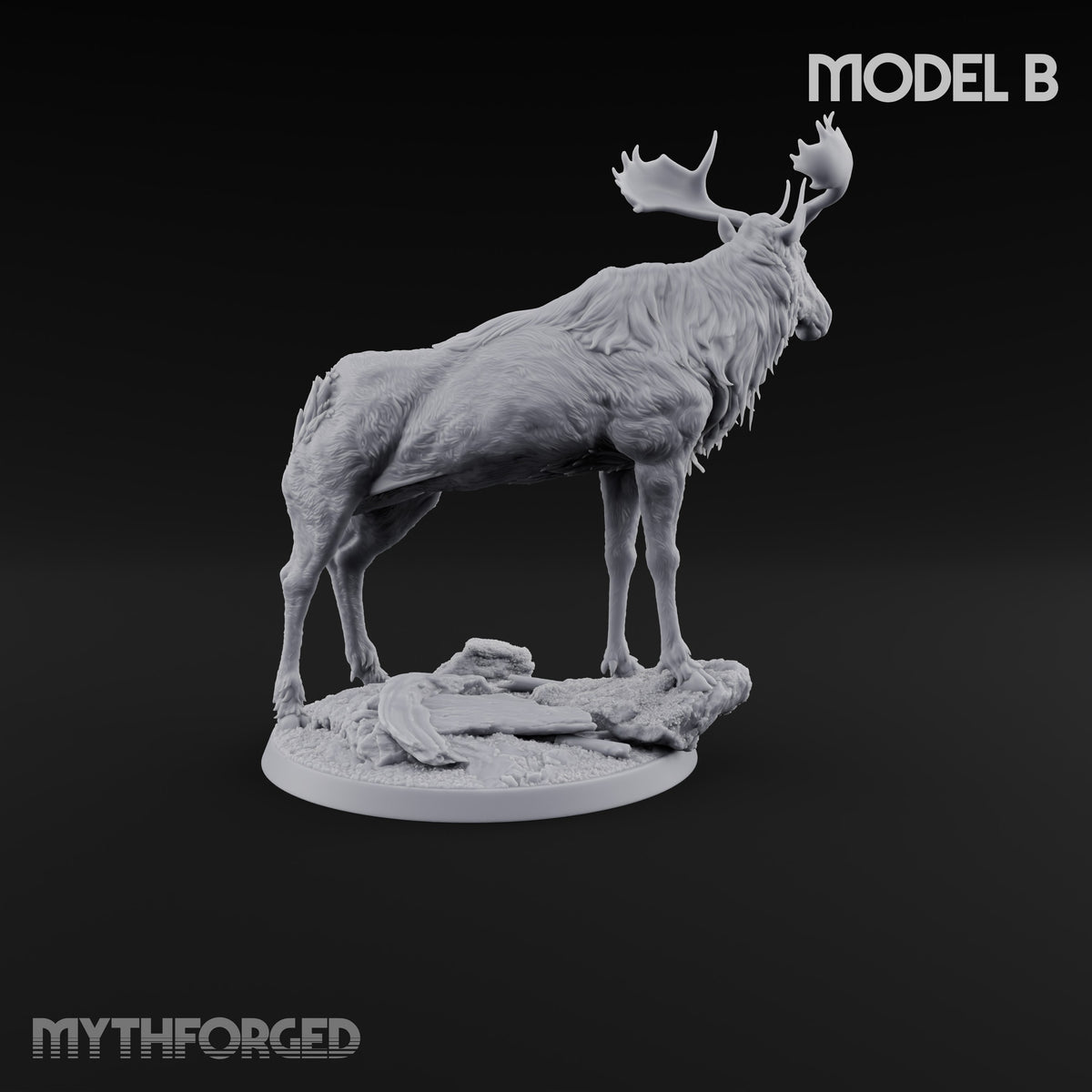 Antlers Up, Snow Underhoof Elk Beasts — B