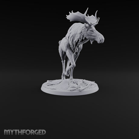 Antlers Up, Snow Underhoof Elk Beast C