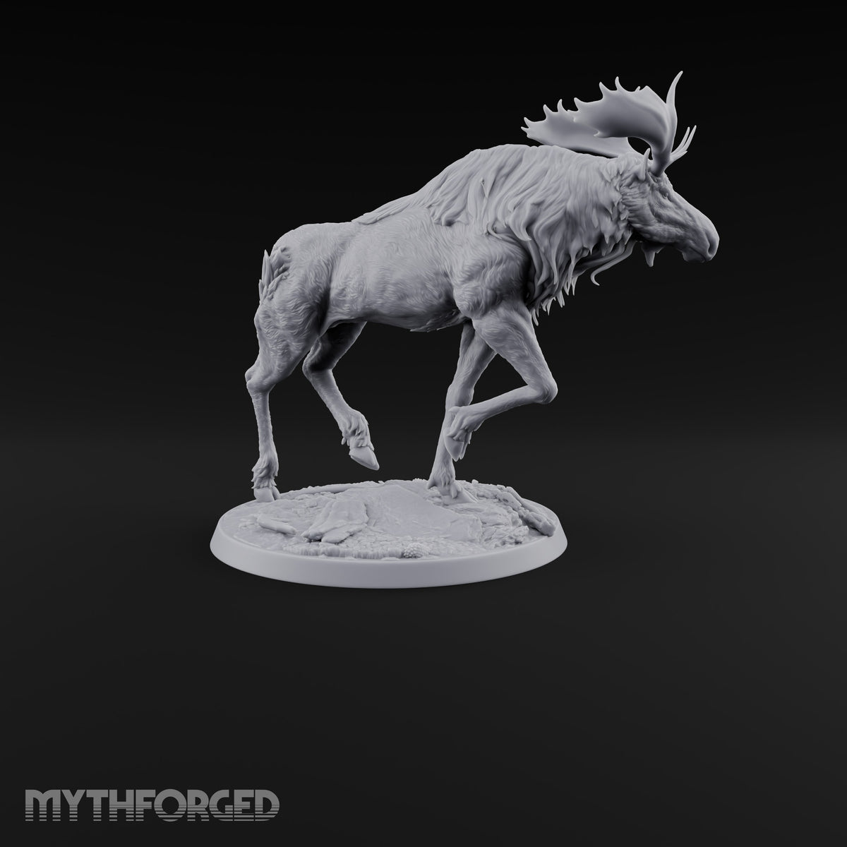 Antlers Up, Snow Underhoof Elk Beast C