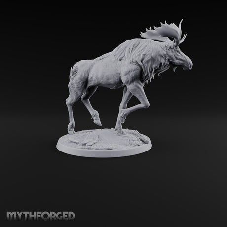 Antlers Up, Snow Underhoof Elk Beast C