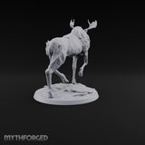 Antlers Up, Snow Underhoof Elk Beast C