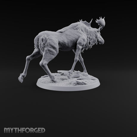 Antlers Up, Snow Underhoof Elk Beast D