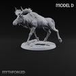 Antlers Up, Snow Underhoof Elk Beast D