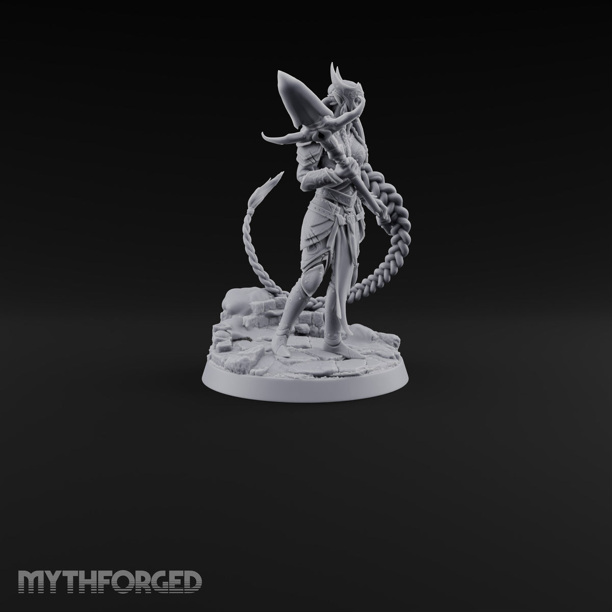 Lunge Now, Braid Later Elf Sentinel Spear Warrior B