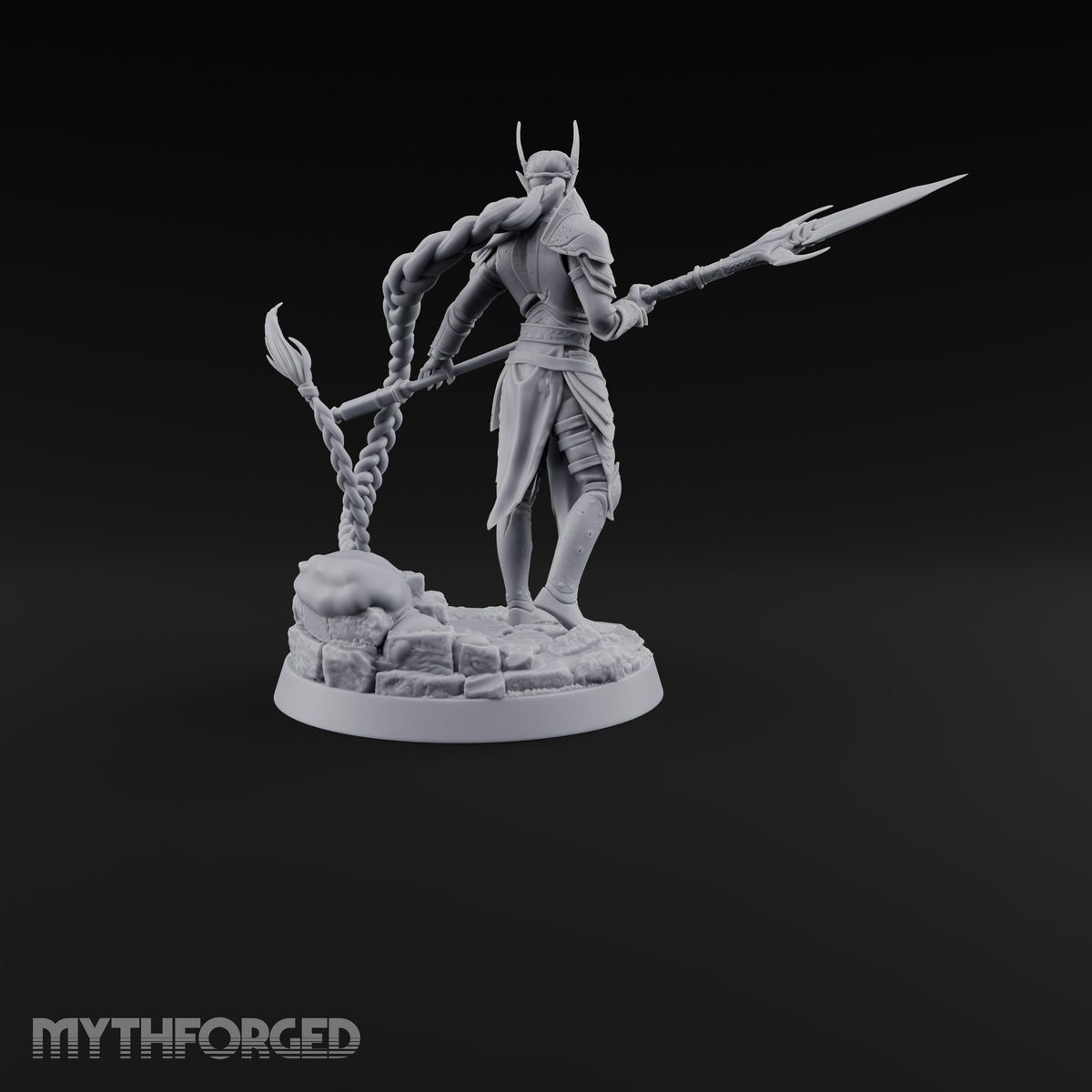 Lunge Now, Braid Later Elf Sentinel Spear Warrior B