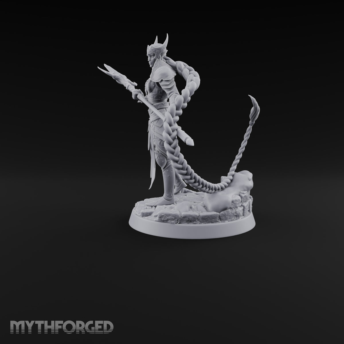 Lunge Now, Braid Later Elf Sentinel Spear Warrior B