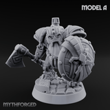 Shell Plated Striding Mech Dwarf Warriors Miniature for Dungeons and Dragons, Pathfinder or other TTRPGs