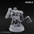Shell Plated Striding Mech Dwarf Warriors B Miniature for Dungeons and Dragons, Pathfinder or other TTRPGs