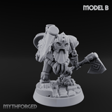 Shell Plated Striding Mech Dwarf Warriors B Miniature for Dungeons and Dragons, Pathfinder or other TTRPGs