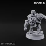 Shell Plated Striding Mech Dwarf Warriors B Miniature for Dungeons and Dragons, Pathfinder or other TTRPGs