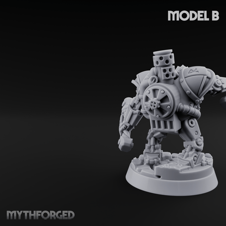 Shell Plated Striding Mech Dwarf Warriors B Miniature for Dungeons and Dragons, Pathfinder or other TTRPGs
