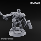 Shell Plated Striding Mech Dwarf Warriors B Miniature for Dungeons and Dragons, Pathfinder or other TTRPGs