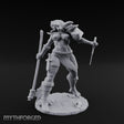 Axe And Dagger Human Warrior Miniature for Dungeons and Dragons, Pathfinder or other TTRPGs