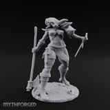 Axe And Dagger Human Warrior Miniature for Dungeons and Dragons, Pathfinder or other TTRPGs
