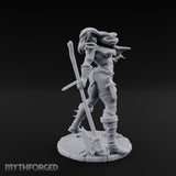 Axe And Dagger Human Warrior Miniature for Dungeons and Dragons, Pathfinder or other TTRPGs