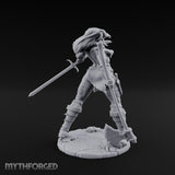 Axe And Dagger Human Warrior Miniature for Dungeons and Dragons, Pathfinder or other TTRPGs