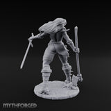 Axe And Dagger Human Warrior Miniature for Dungeons and Dragons, Pathfinder or other TTRPGs