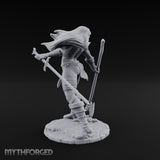 Axe And Dagger Human Warrior Miniature for Dungeons and Dragons, Pathfinder or other TTRPGs