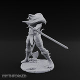 Axe And Dagger Human Warrior Miniature for Dungeons and Dragons, Pathfinder or other TTRPGs