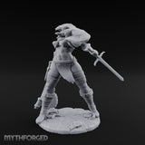Axe And Dagger Human Warrior Miniature for Dungeons and Dragons, Pathfinder or other TTRPGs