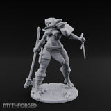 Axe And Dagger Human Warrior Miniature for Dungeons and Dragons, Pathfinder or other TTRPGs